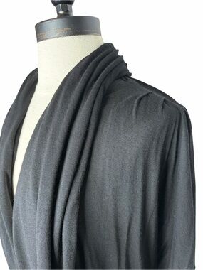 Archival L.A.M.B. Gwen Stefani Black High-Low Draped Open Sweater Pockets size m